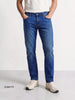 Men's Blue Slim Fit Solid Casual Jeans