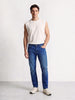 Men's Blue Slim Fit Solid Casual Jeans