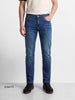 Men's Blue Slim Fit Solid Casual Jeans