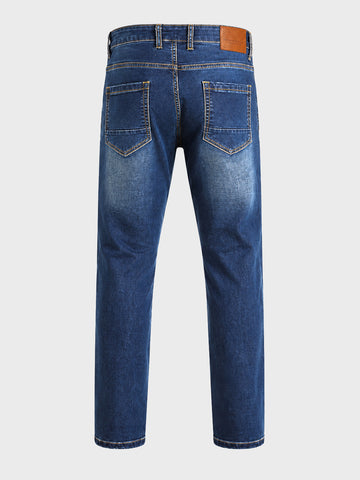 Men's Blue Slim Fit Solid Casual Jeans