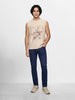 Men's Blue Slim Fit Solid Casual Jeans