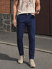 Men's Blue Slim Fit Solid Casual Jeans