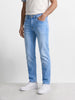Men's Blue Slim Fit Solid Casual Jeans