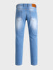 Men's Blue Slim Fit Solid Casual Jeans