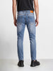 Men's Blue Slim Fit Solid Casual Jeans