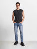 Men's Blue Slim Fit Solid Casual Jeans