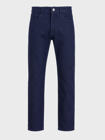 Men's Blue Slim Fit Solid Casual Jeans