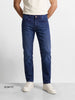 Men's Blue Slim Fit Solid Casual Jeans