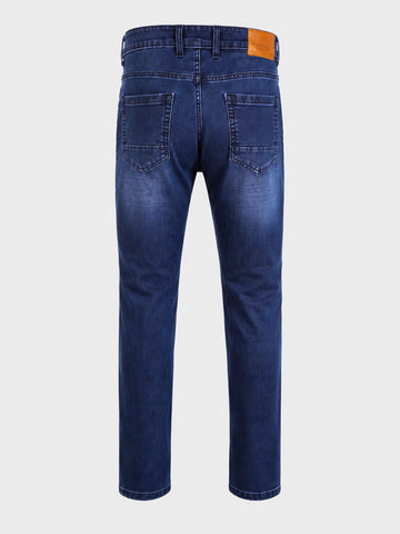 Men's Blue Slim Fit Solid Casual Jeans