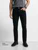 Men's Black Slim Fit Solid Casual Jeans