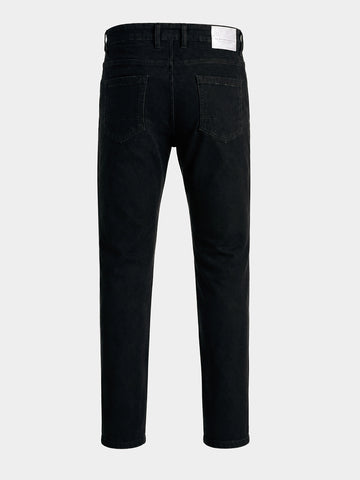 Men's Black Slim Fit Solid Casual Jeans