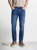 Men's Blue Slim Fit Solid Casual Jeans
