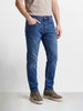Men's Blue Slim Fit Solid Casual Jeans
