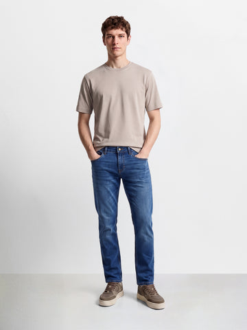 Men's Blue Slim Fit Solid Casual Jeans