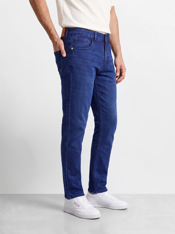 Men's Black Slim Fit Solid Casual Jeans