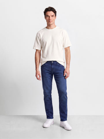 Men's Black Slim Fit Solid Casual Jeans
