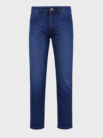 Men's Black Slim Fit Solid Casual Jeans