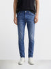 Men's Blue Slim Fit Casual Solid Jeans