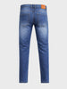 Men's Blue Slim Fit Casual Solid Jeans