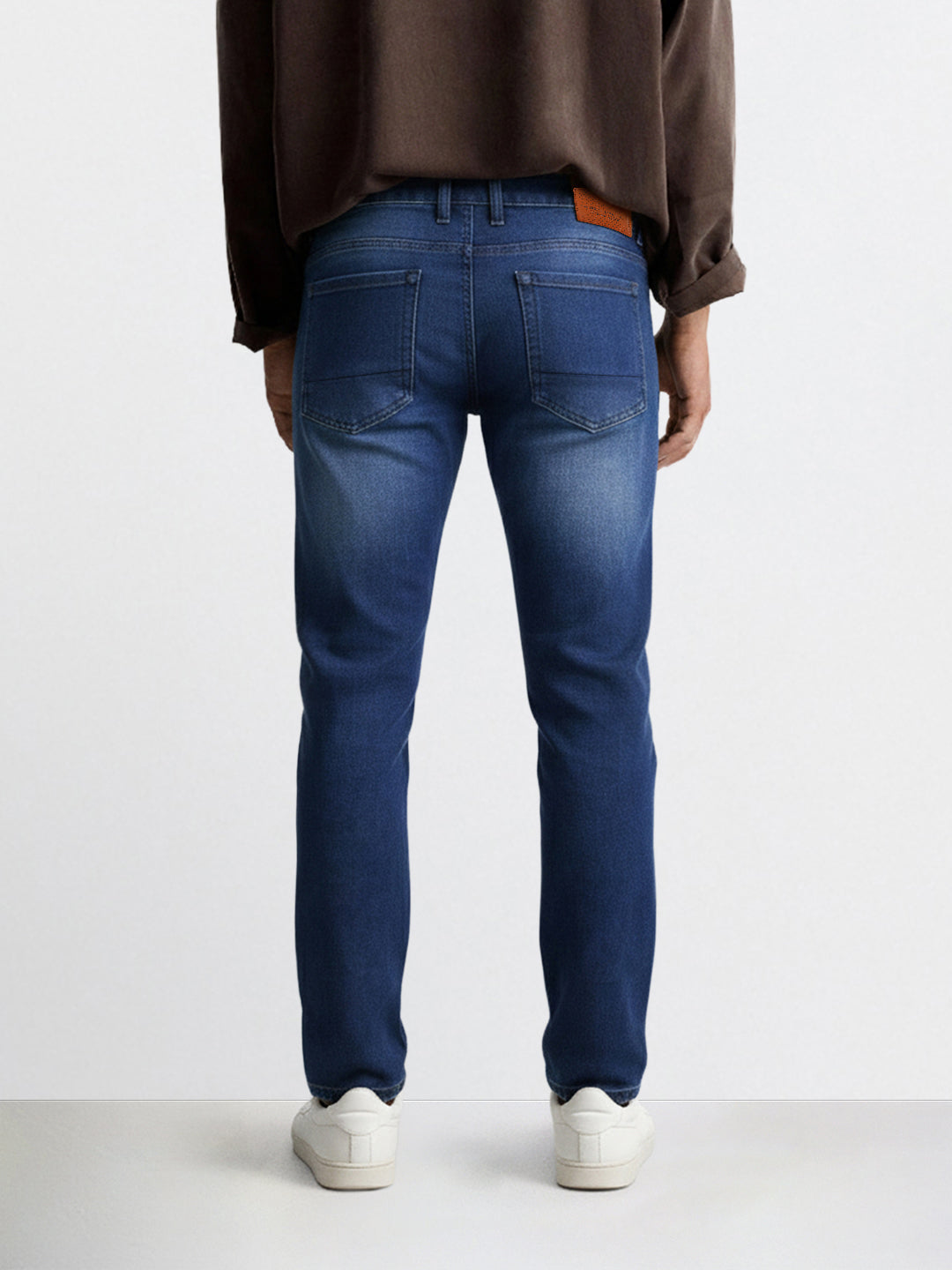 Men's Blue Slim Fit Casual Solid Jeans