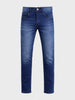 Men's Blue Slim Fit Casual Solid Jeans