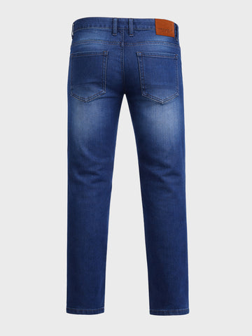 Men's Blue Slim Fit Casual Solid Jeans