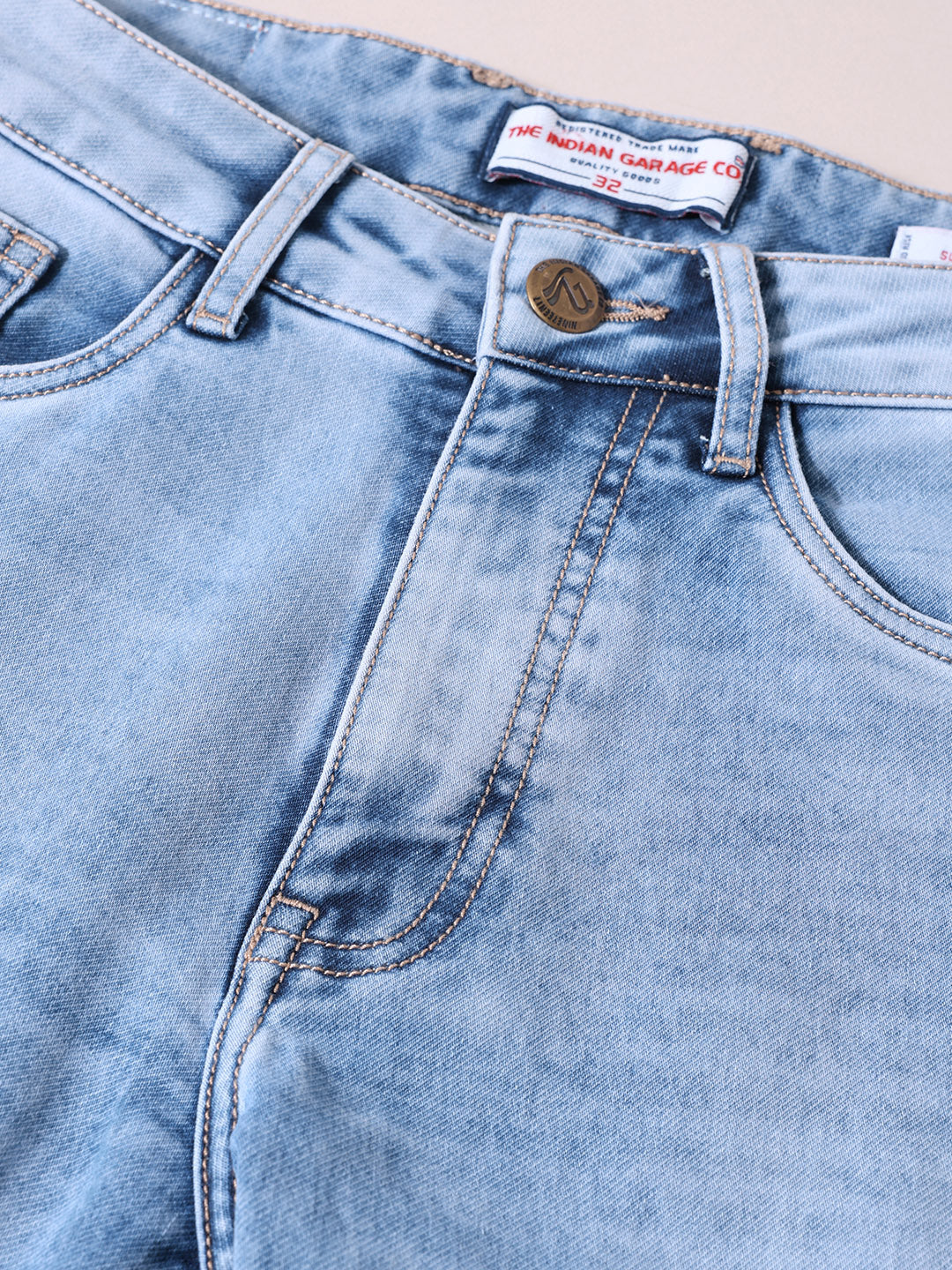 Men's Blue Slim Fit Casual Solid Jeans