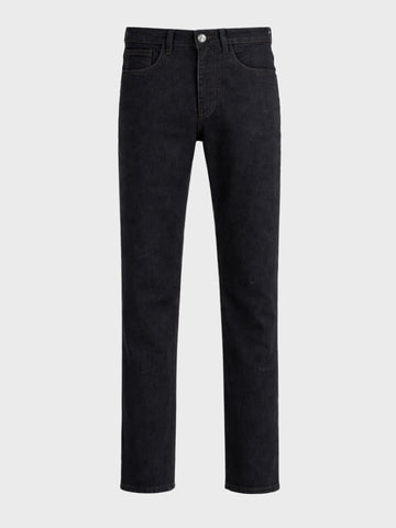 Men's Black Slim Fit Solid Casual Jeans