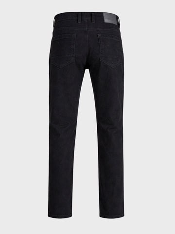 Men's Black Slim Fit Solid Casual Jeans