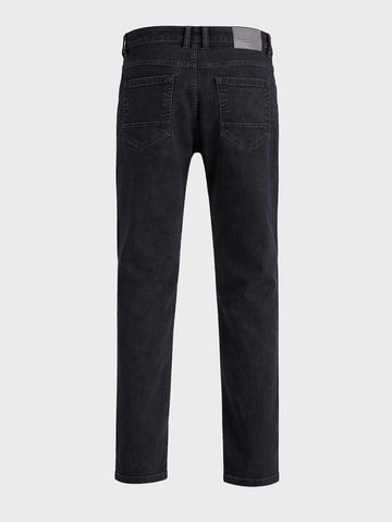 Men's Black Slim Fit Solid Casual Jeans