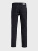 Men's Black Slim Fit Solid Casual Jeans