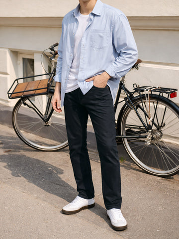 Men's Black Slim Fit Solid Casual Jeans