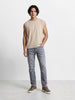 Men's Grey Slim Fit Solid Casual Jeans