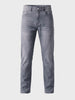 Men's Grey Slim Fit Solid Casual Jeans