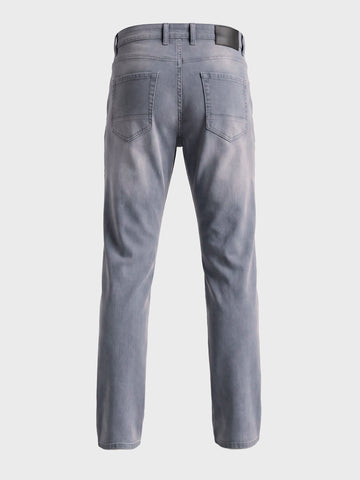 Men's Grey Slim Fit Solid Casual Jeans