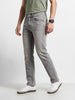 Men's Grey Slim Fit Solid Casual Jeans