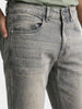 Men's Grey Slim Fit Solid Casual Jeans