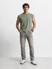 Men's Grey Slim Fit Solid Casual Jeans