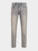 Men's Grey Slim Fit Solid Casual Jeans