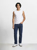Men's Blue Slim Fit Solid Casual Jeans