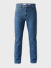 Men's Blue Slim Straight Fit Solid Casual Jeans