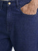 Men's Blue Slim Fit Solid Casual Jeans