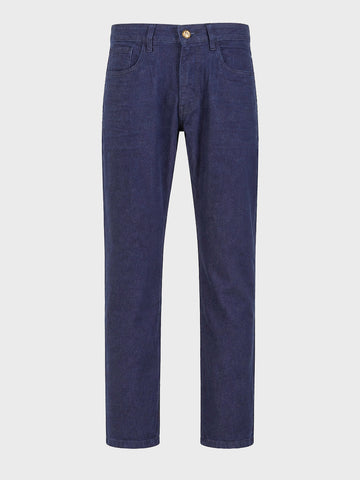 Men's Blue Slim Fit Solid Casual Jeans