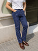 Men's Blue Slim Fit Solid Casual Jeans