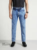 Men's Blue Slim Fit Solid Casual Jeans