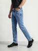 Men's Blue Slim Fit Solid Casual Jeans