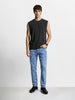 Men's Blue Slim Fit Solid Casual Jeans
