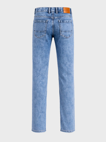 Men's Blue Slim Fit Solid Casual Jeans