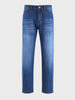 Men's Blue Slim Straight Fit Solid Casual Jeans