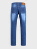 Men's Blue Slim Straight Fit Solid Casual Jeans